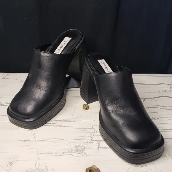 Steve Madden 'Flirtie' Clogs/ Mules in Black - Women's size 7 - Picture 12 of 14